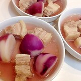 ほっこり美味しい☆豚バラブロックと赤カブの白だし煮